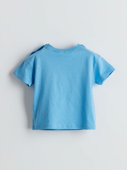 Bisiklet Yaka Bask?l? Erkek Bebek Ti??rt