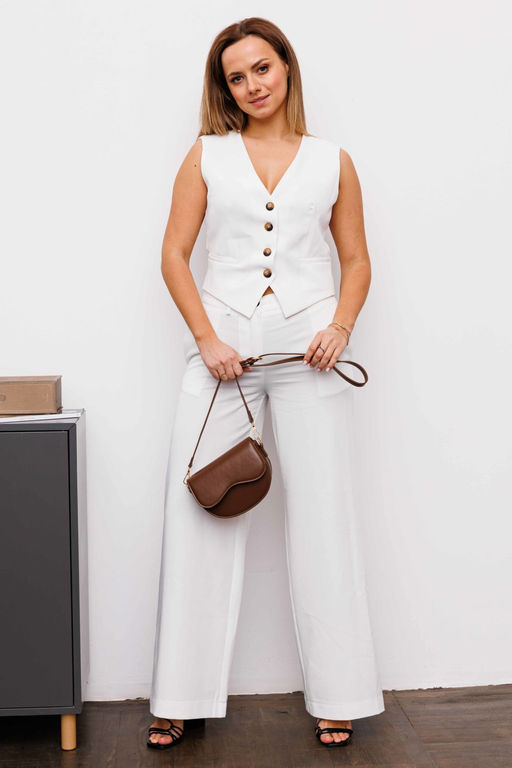 Брюки AURA 4133-170 молочный  фото 5