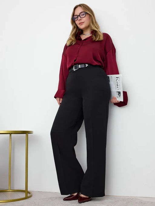 Брюки палаццо классические на резинке УЦЕНКА