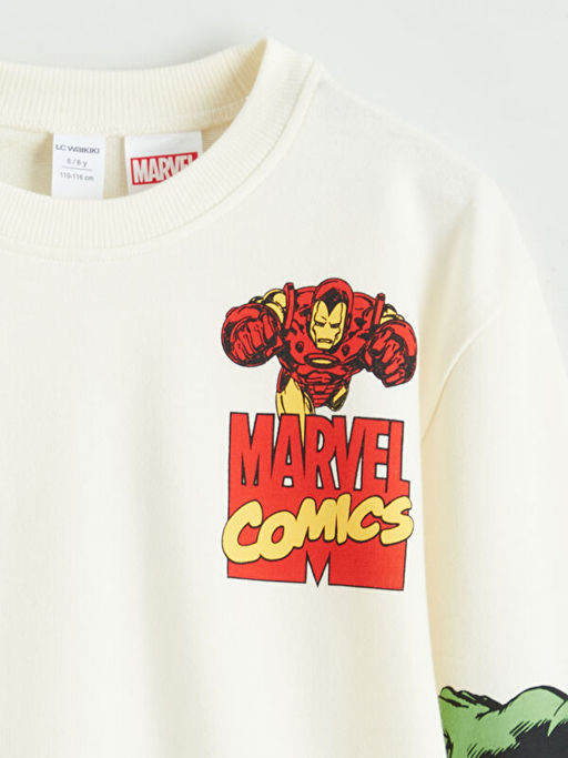 Marvel Comics Bask?l? Erkek ?ocuk Sweatshirt