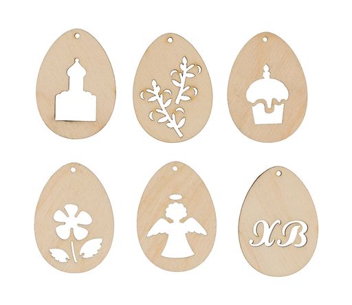 Заготовка для декорирования Mr. Carving ВД-882 Набор яиц фанера 0.3 см 6 штук