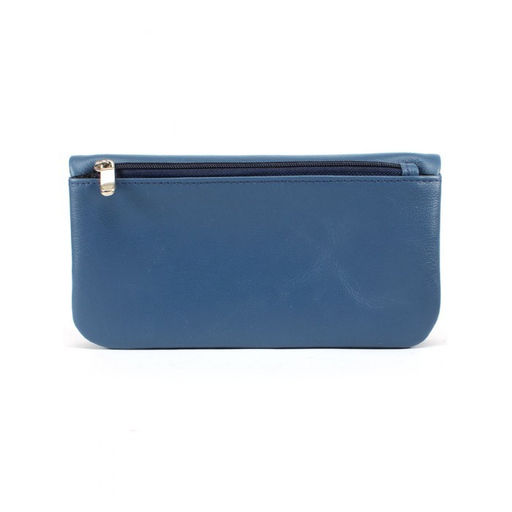 Портмоне мужское Croco-ПР-804 натуральная кожа 3 отд, 11 карм, синий бергамо (47) 265283  фото 2