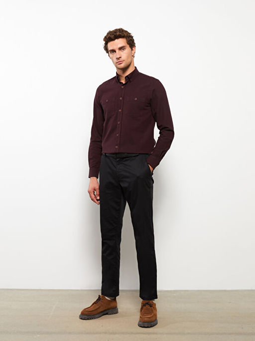 Regular Fit Uzun Kollu Gabardin Erkek G?mlek