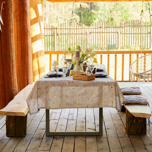 Скатерть Этель Butterflies 146?250 см, 100% хлопок, рогожка 186 г/м?