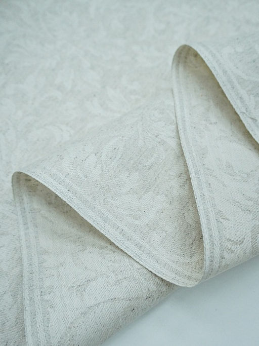 Полульняной жаккард Перепев цв.св.бежево-серый, ш.1.6м, лен-50%, хлопок-50%, 210гр/м.кв - Купава фото 6