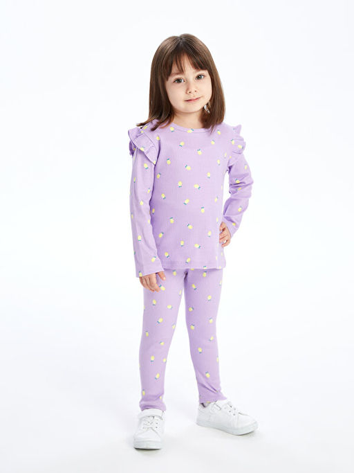 Beli Lastikli Bask?l? K?z Bebek Tayt - Waikiki фото 2