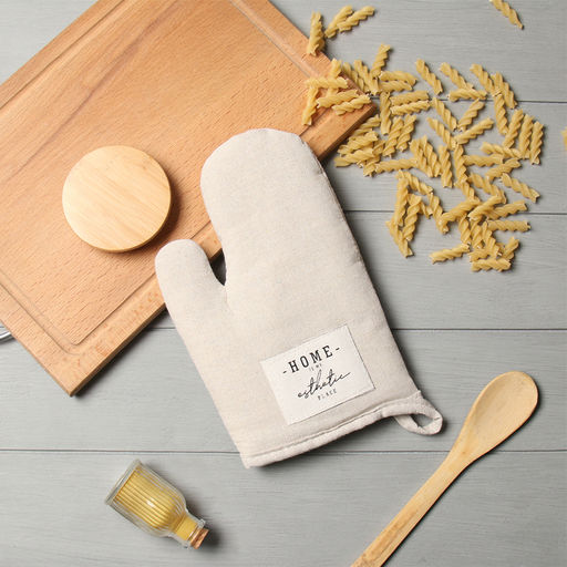 Варежка Этель «HOME», цвет бежевый, 26×16 см, 50%хл, 50%лен