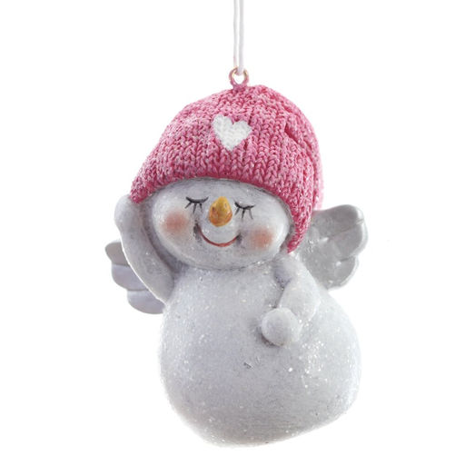 Фигурка декоративная подвесная "Снеговик", L5,5 W4,5 H7,5 см, 2в.