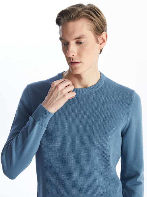 Bisiklet Yaka Erkek Triko Kazak