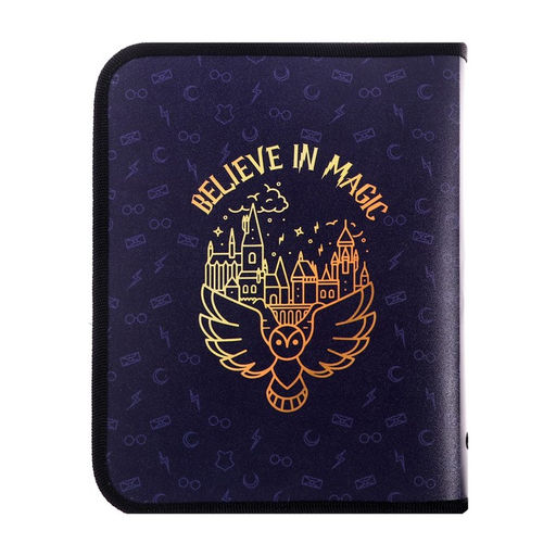 Папка для тетрадей А5, 180 х 230 х 25 мм, молния вокруг, Calligrata Magic, в стиле Гарри Поттера, ПМ-А5-04 пластиковая 0.5  фото 3