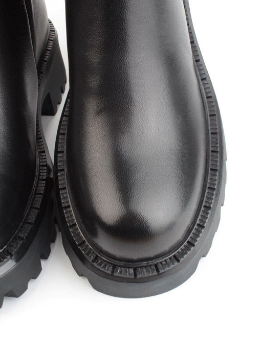 02-FJ725-1M BLACK Сапоги зимние женские (натуральная кожа, байка, натуральный мех) - Фабричный китай фото 11