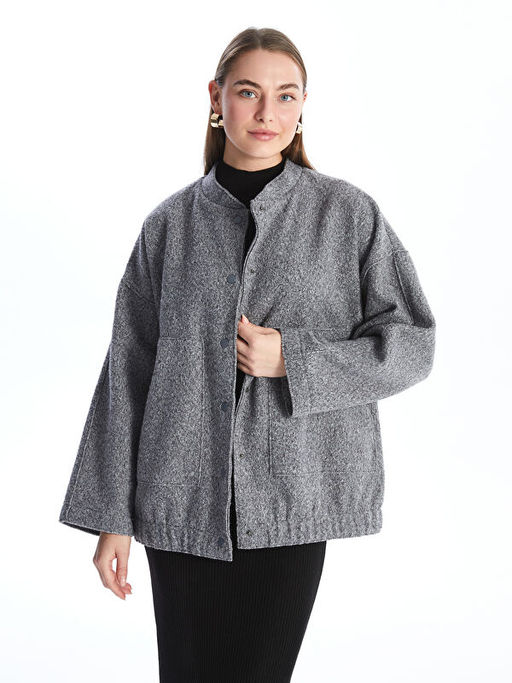 Kolej Yaka Oversize Kad?n Bomber Mont
