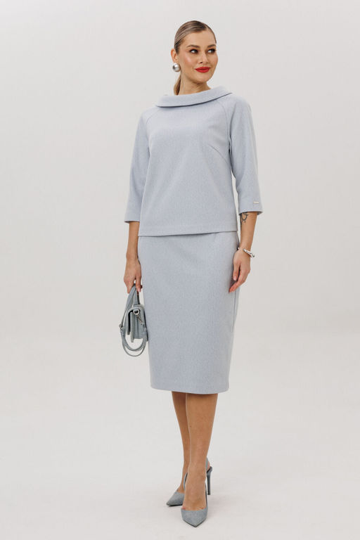 Костюм Anastasia 1163 серо-голубой