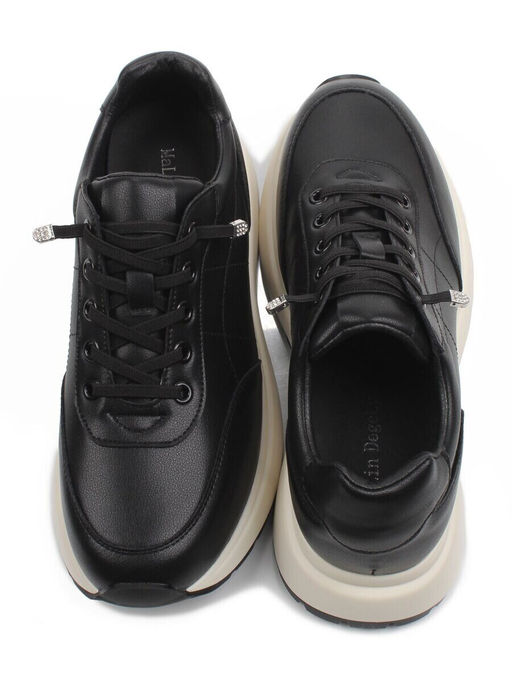 03-A970-1 BLACK Кроссовки женские (натуральная кожа)