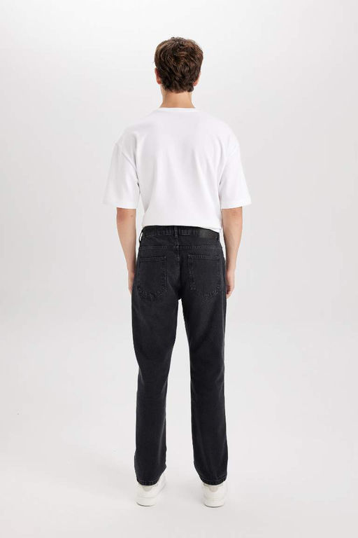 Джинсовые брюки прямого кроя с нормальной талией и нормальной талией - Defacto фото 7