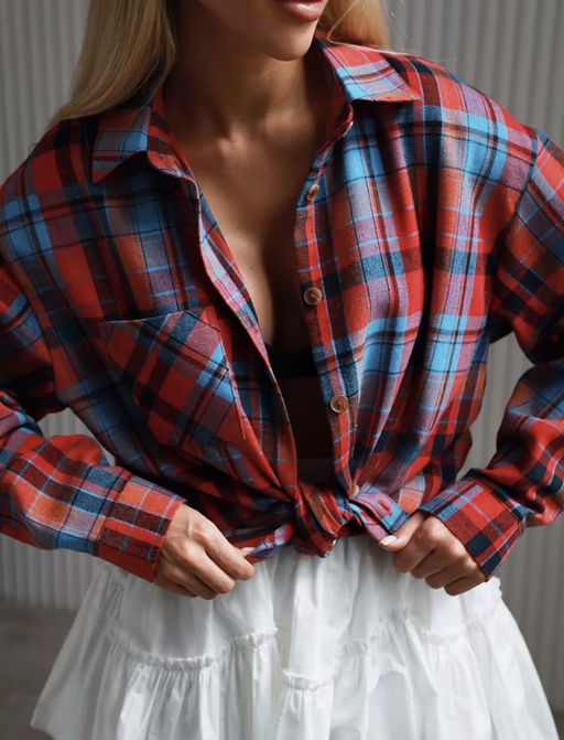 K11205 Рубашка OVER SIZE СВ_РОЗОВЫЙ_02 - Brand фото 8