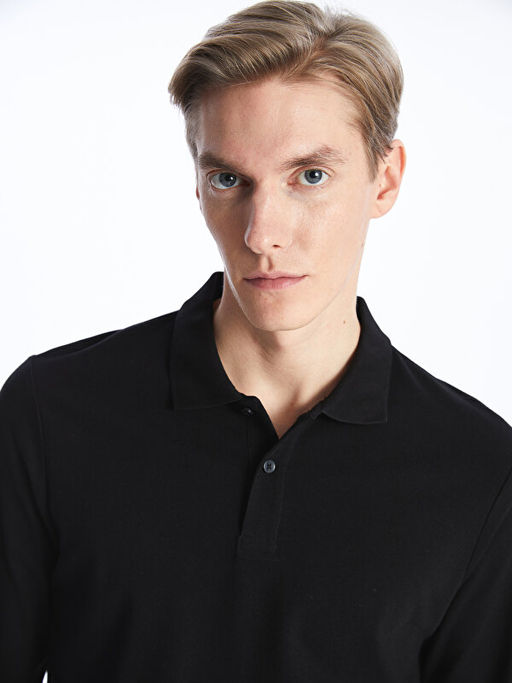 Polo Yaka Uzun Kollu Pike Erkek Ti??rt