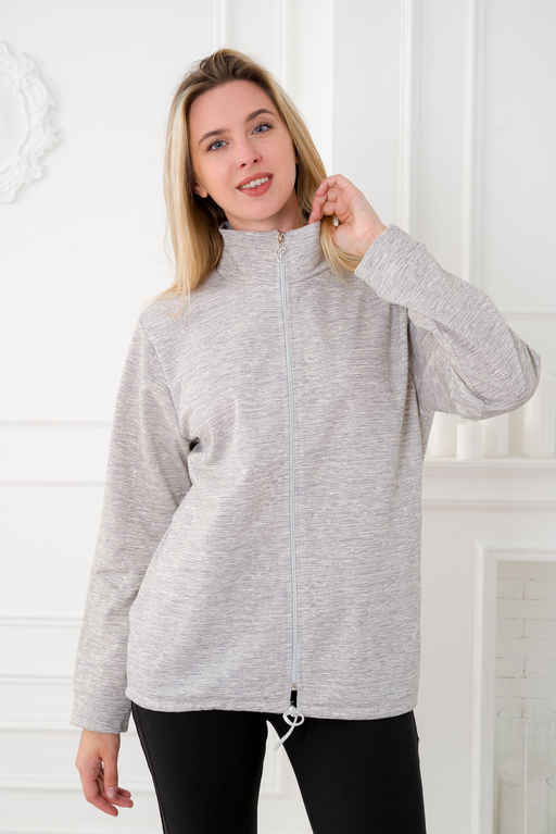 Толстовка женская из футера 2-х нитка Ирма зебра - Амадэль фото 6