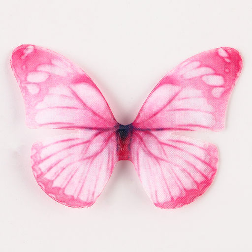 Декор для творчества «Бабочка», двухслойный, набор 12 шт., размер 1 шт. — 5×4 см, цвет розовый