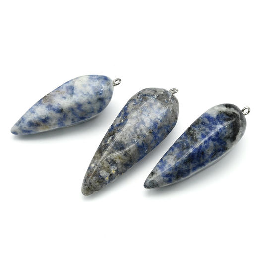 Кулон из лазурита перчик с гранями 18*42мм