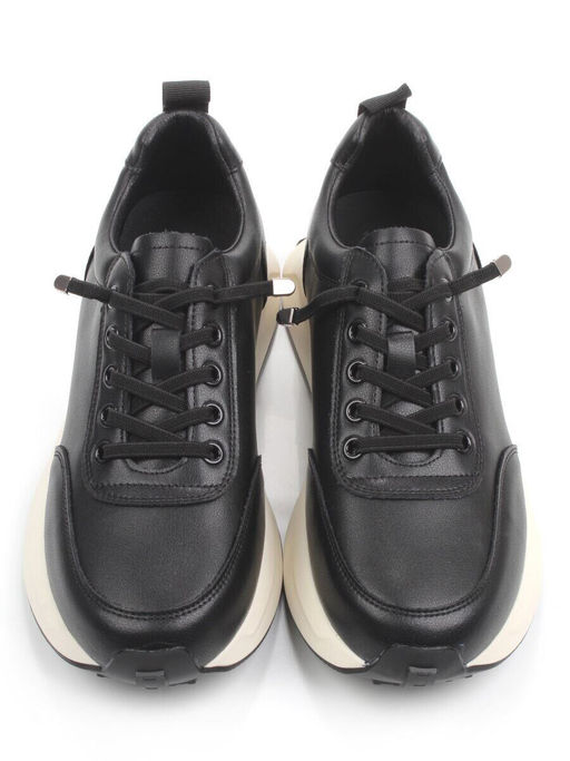 03-A9050-1 BLACK Кроссовки женские (натуральная кожа)