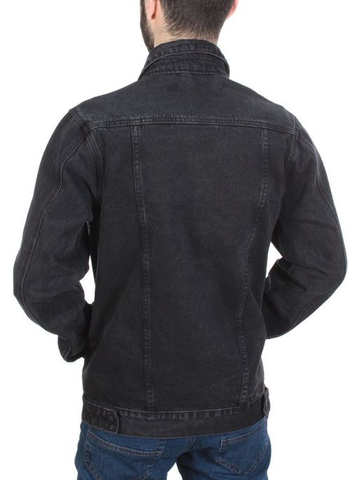 5922 BLACK Куртка джинсовая мужская VH JEANS (80% хлопок, 15% полиамид, 5% спандекс) - Фабричный китай фото 4
