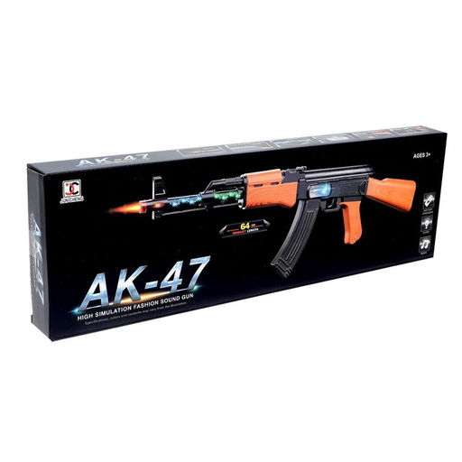 Автомат АК-47, свет, звук, работает от батареек - Simaland фото 4