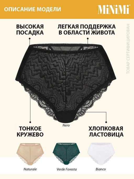 АКЦИЯ! 2241 Трусы женские панти MiNiMi (сеточка и кружева)  фото 13