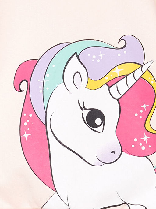 Bisiklet Yaka Bask?l? K?z Bebek Sweatshirt ve E?ofman Alt 2li - Waikiki фото 3