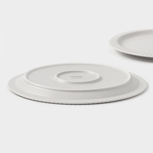 Тарелки Magistro Jarwah Lausanne, d=25 см, обеденные, набор 2 шт., фарфор, белые  фото 5