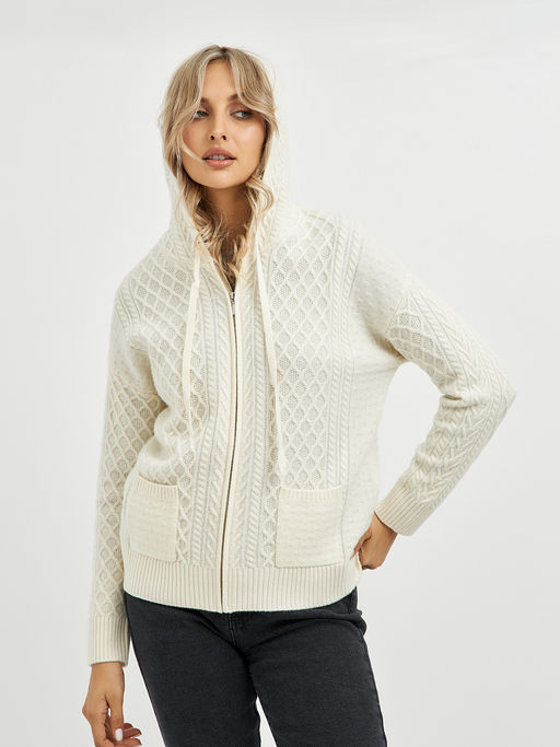 кардиган женский из шерсти с капюшоном - Glenfield фото 9