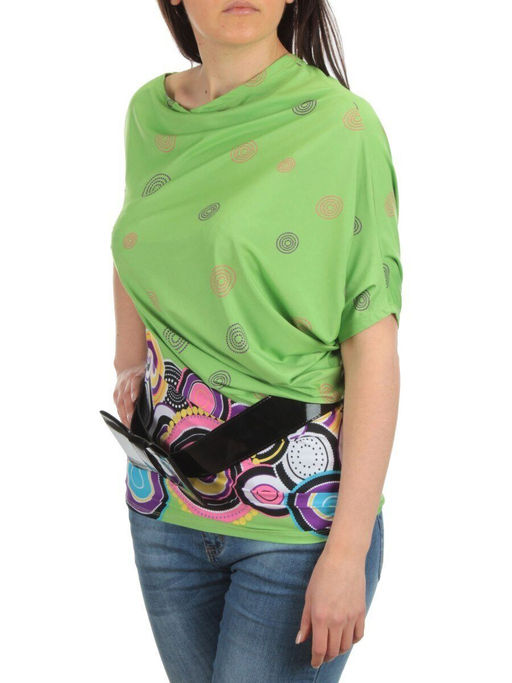 5962 GREEN Туника женская (90% полиэстер, 10% эластан)