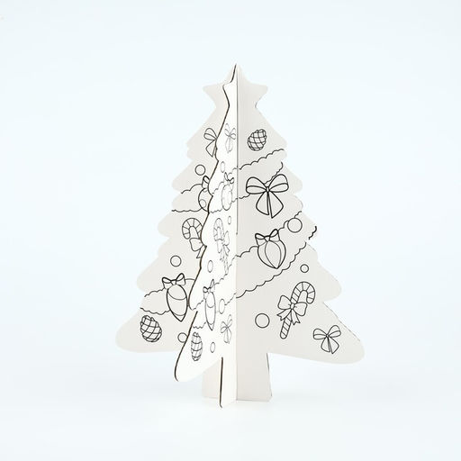 Ёлка раскраска настольная на новый год Волшебный оленёнок, новогодняя заготовка для творчества - Школа талантов фото 4