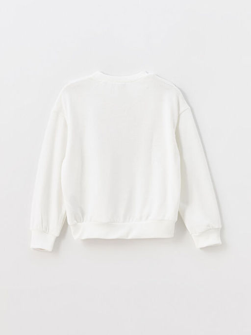 Bisiklet Yaka K?z ?ocuk Kal?n Sweatshirt