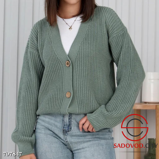 Кардиган вязаный женский на пуговицах - Bruno фото 9