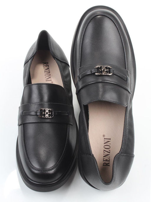 03-DEB103-1 BLACK Лоферы женские (натуральная кожа)