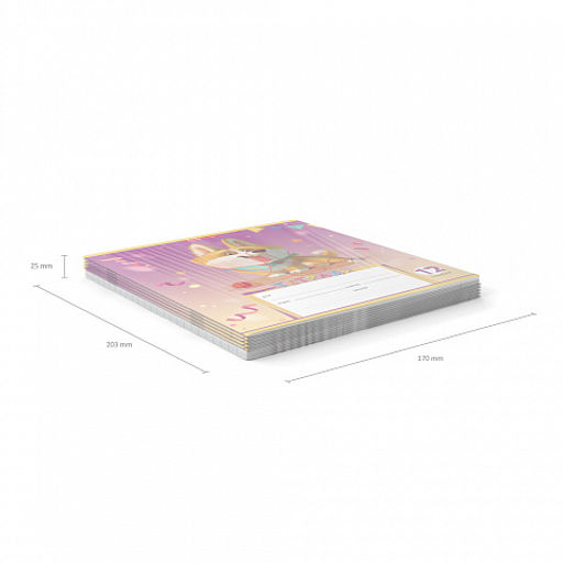 Цена за 280 шт. Тетрадь школьная ученическая ErichKrause Корги, 12 листов, линейка (в плёнке по 10 шт.)  фото 22