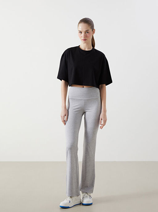 Bisiklet Yaka Oversize Kad?n Spor Ti??rt