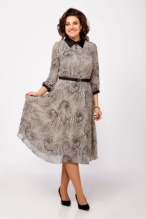 Платье Swallow 804 слоновая кость/принт ракушки - Romanovich style фото 2