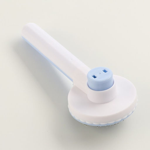 Пуходёрка пластиковая с функцией самоочистки, 7,7 х 19,1 см, голубая - Пижон фото 2