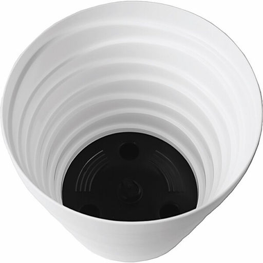 Цена за 2 шт. Кашпо для цветов пластиковое 1,4л d-14,5см "Бархан" Белый