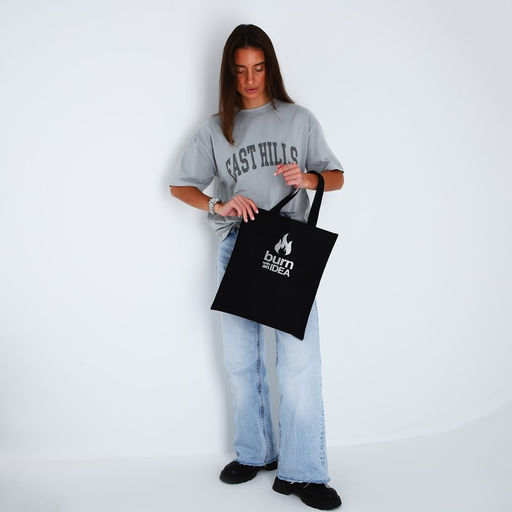 Сумка-шопер Burn with IDEA блёстки, без молнии, без подкладки, цвет чёрный - Nazamok фото 2