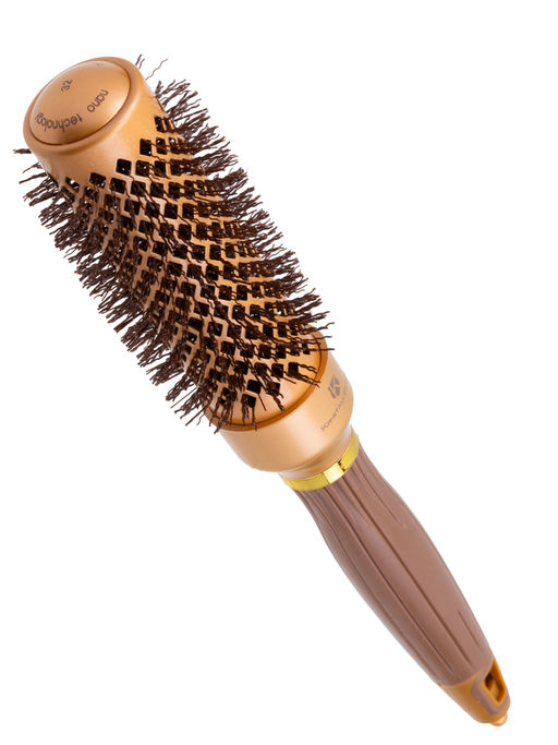 Kristaller Термобрашинг для укладки волос / Ceramic + Ionic TG-X16/32, 32 мм, коричневый