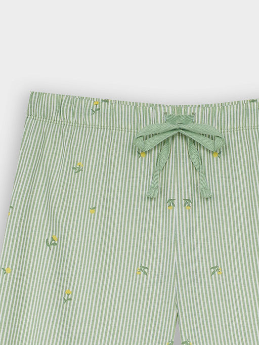 Брюки домашние женские зеленые в полоску - Mark formelle фото 6