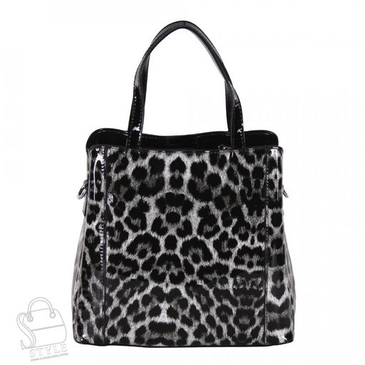 Сумка женская кожаная 98283 leopard black white Velina Fabbiano-Safenta