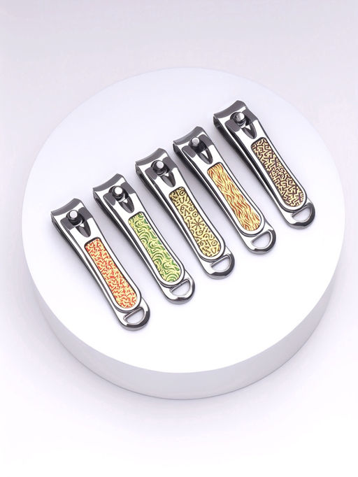 Цена за 12 шт. Кусачки книпсер маникюрные, с пилкой, 5 см, в коробке, МИКС