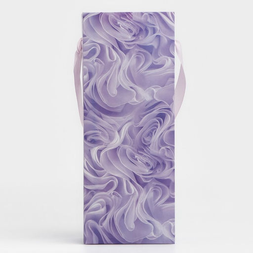 Цена за 5 шт. Пакет-переноска для цветов с пластиковым окном, Flowers, сиреневая, 30 х 12 х 8 см - Дарите счастье фото 6