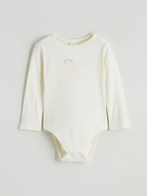 Bisiklet Yaka K?z Bebek ??t??tl? Bodysuit 3l?