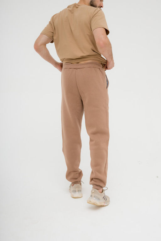 265 Брюки мужские утепленные с манжетами, беж - Knitka wear фото 5