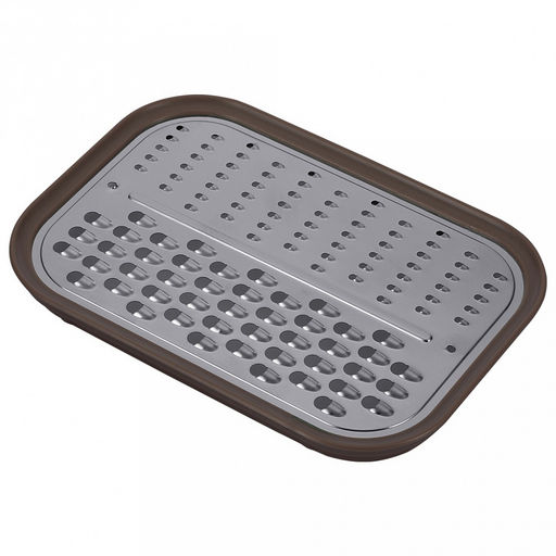 Терка из нержавеющей стали Linea Presto 18,8х13,5х6,6см, с контейнером, коричневый, Regent (Китай) - Домашняя мода фото 3